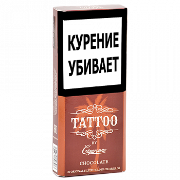 Сигариллы CIGARONNE Tattoo Super Slims Chocolate 1пач/20шт 